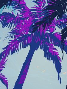Preview wallpaper palm trees, trees, art, nature