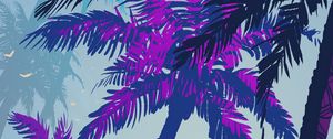Preview wallpaper palm trees, trees, art, nature