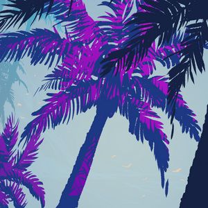 Preview wallpaper palm trees, trees, art, nature