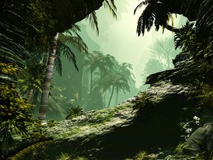 Preview wallpaper palms, jungle, art, vegetation