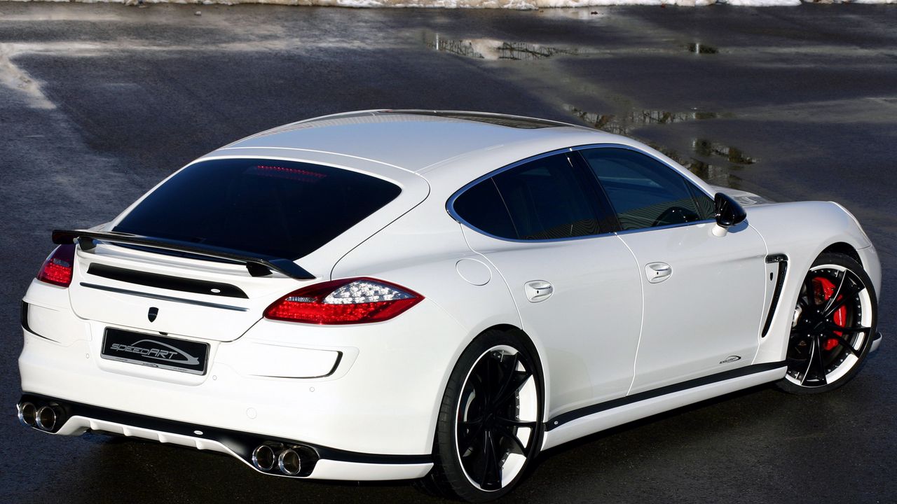 Wallpaper panamera, porsche, car, white, rear view