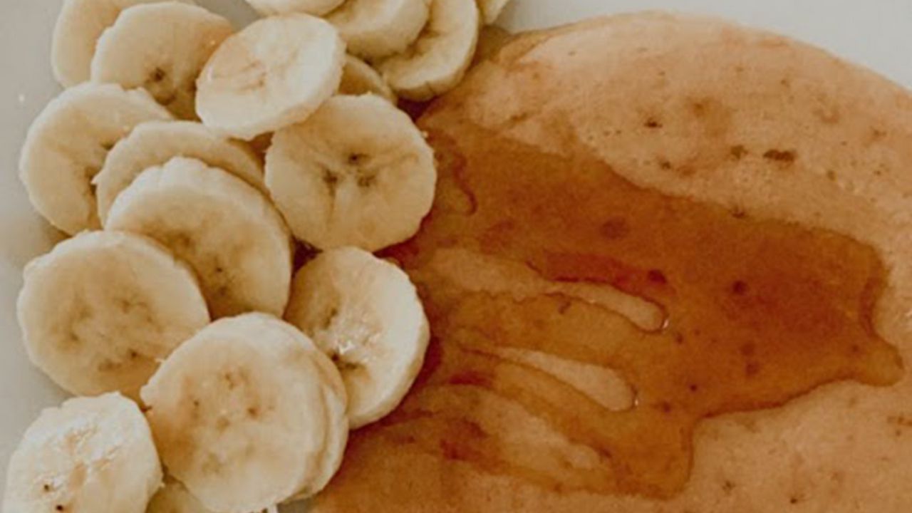Wallpaper pancake, banana, honey, dessert