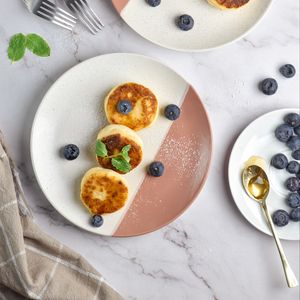 Preview wallpaper pancakes, blueberries, berries, mint, dessert