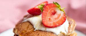 Preview wallpaper pancakes, dessert, strawberries