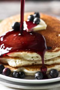 Preview wallpaper pancakes, fritters, jam, stream, sauce