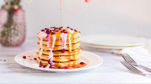 Preview wallpaper pancakes, pastries, watering, breakfast
