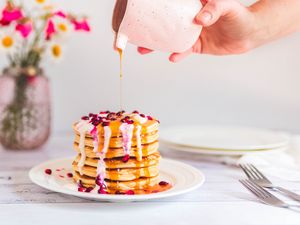 Preview wallpaper pancakes, pastries, watering, breakfast