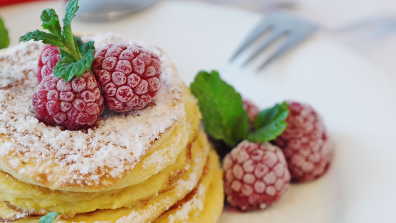Wallpaper pancakes, raspberry, pastry, breakfast