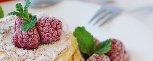 Preview wallpaper pancakes, raspberry, pastry, breakfast