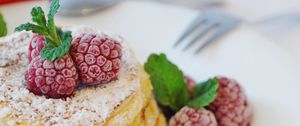 Preview wallpaper pancakes, raspberry, pastry, breakfast