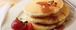 Preview wallpaper pancakes, strawberries, honey