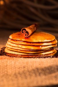 Preview wallpaper pancakes, syrup, cinnamon, food