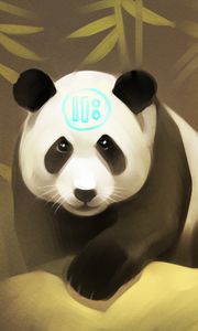 Preview wallpaper panda, art, bamboo