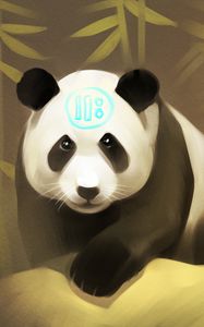 Preview wallpaper panda, art, bamboo