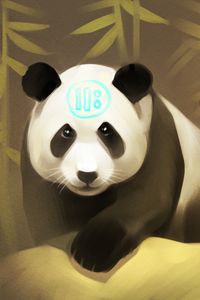 Preview wallpaper panda, art, bamboo