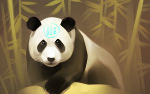 Preview wallpaper panda, art, bamboo