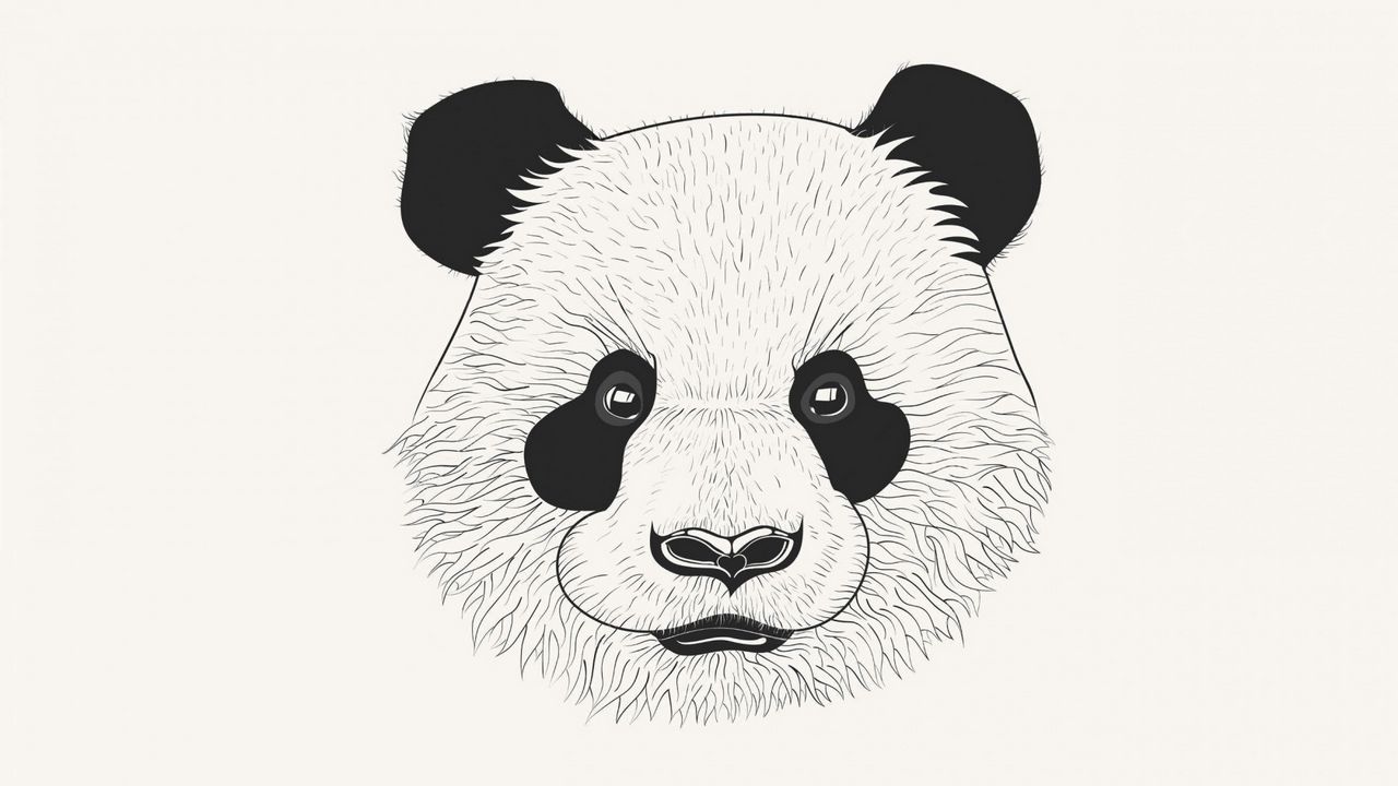 Wallpaper panda, art, muzzle
