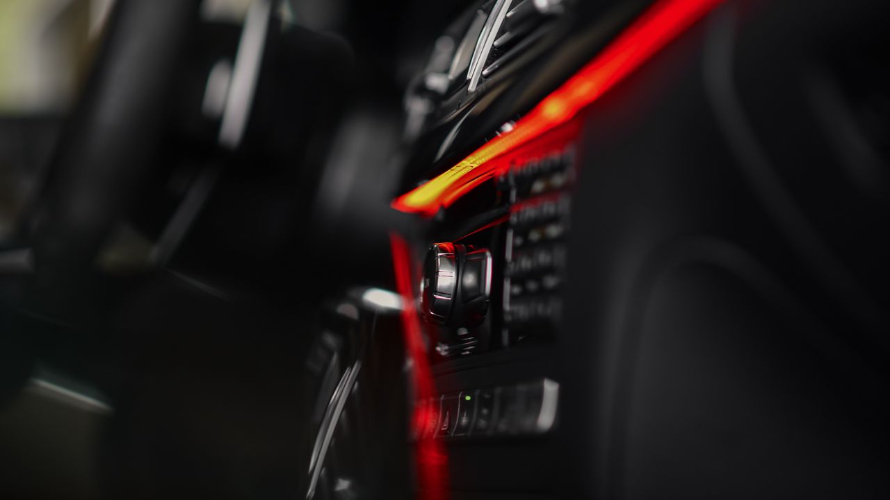 Wallpaper panel, buttons, lights, control, radio