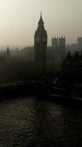 Preview wallpaper panorama, city, london, westminster palace, bridge, river, thames, tower, big ben
