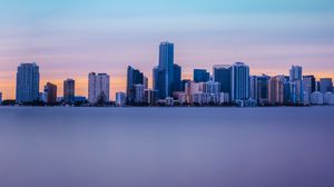 Preview wallpaper panorama, skyscrapers, miami, united states