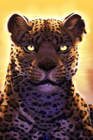 320x480 Wallpaper panther, leopard, predator, muzzle