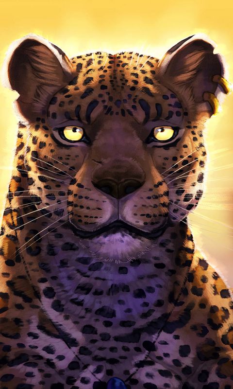 480x800 Wallpaper panther, leopard, predator, muzzle