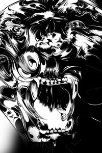 Preview wallpaper panther, patterns, lines, predator, teeth