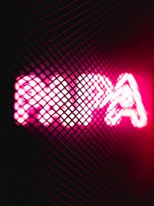 Preview wallpaper papa, neon, grid, inscription