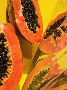 Preview wallpaper papaya, fruit, tropical, exotic, ripe