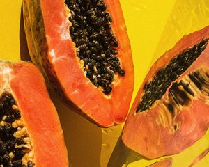 Preview wallpaper papaya, fruit, tropical, exotic, ripe