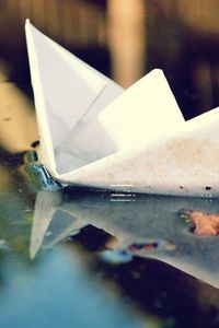 Preview wallpaper paper boat, water, fall, origami