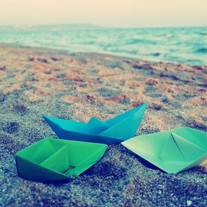 Preview wallpaper paper boats, origami, surface