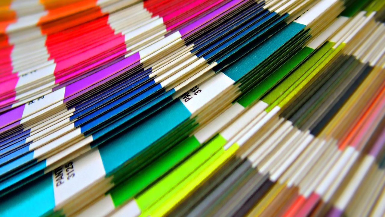 Wallpaper paper, colored, stack