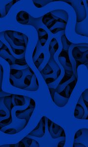 Preview wallpaper paper cut, blue, structure, shape, volume