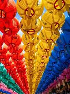 Preview wallpaper paper lanterns, lanterns, colorful