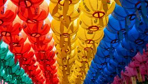 Preview wallpaper paper lanterns, lanterns, colorful