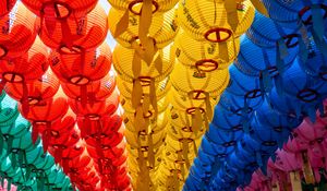 Preview wallpaper paper lanterns, lanterns, colorful