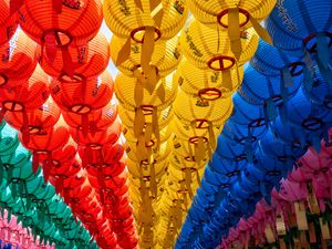 Preview wallpaper paper lanterns, lanterns, colorful