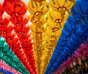 Preview wallpaper paper lanterns, lanterns, colorful