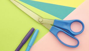 Preview wallpaper paper, scissors, creativity, bright