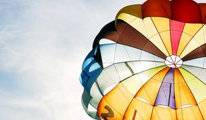 Preview wallpaper parachute, adrenaline, flying, sky, colorful