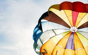 Preview wallpaper parachute, adrenaline, flying, sky, colorful