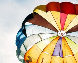 Preview wallpaper parachute, adrenaline, flying, sky, colorful