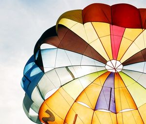 Preview wallpaper parachute, adrenaline, flying, sky, colorful