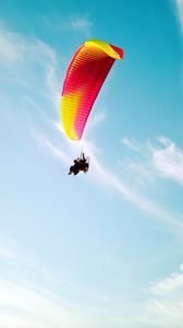 Preview wallpaper parachute, flight, extreme, sky, height