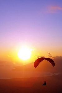 Preview wallpaper parachute, jump, decline, flight, extreme