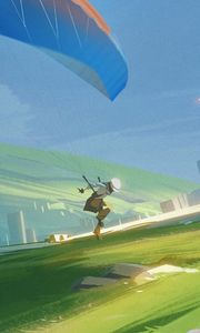 Preview wallpaper parachute, parachutist, art