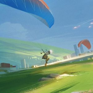 Preview wallpaper parachute, parachutist, art