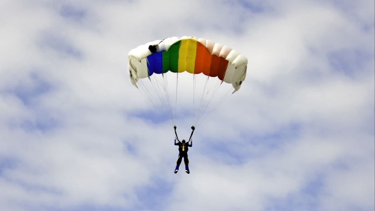 Wallpaper paraglider, air, sky