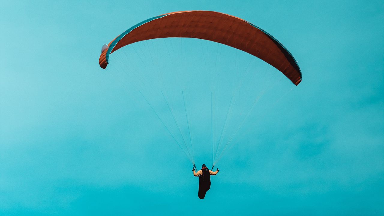 Wallpaper paraglider, parachute, skydiver, sky